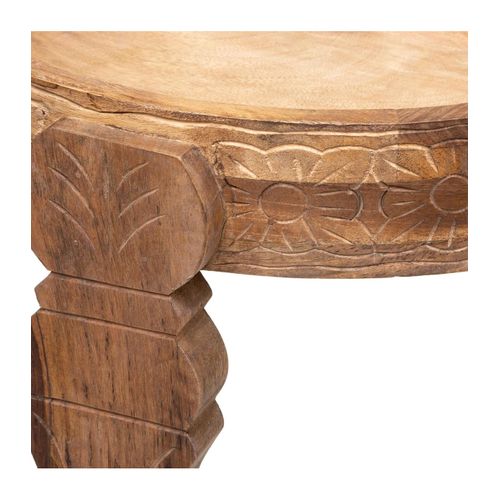 Table à Café En Bois De Manguier D 51 X H 33 Cm