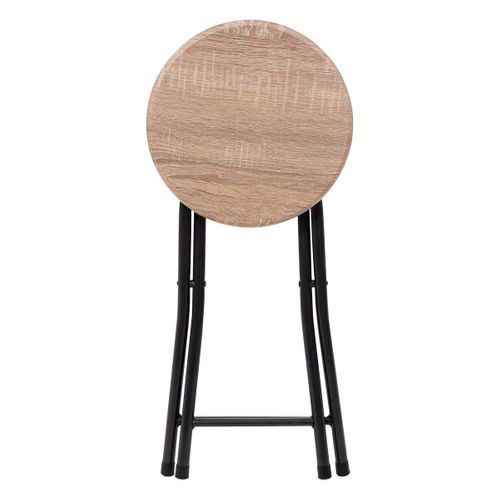 Tabouret pliant NOMADE Gris foncé / Naturel vue accessoires