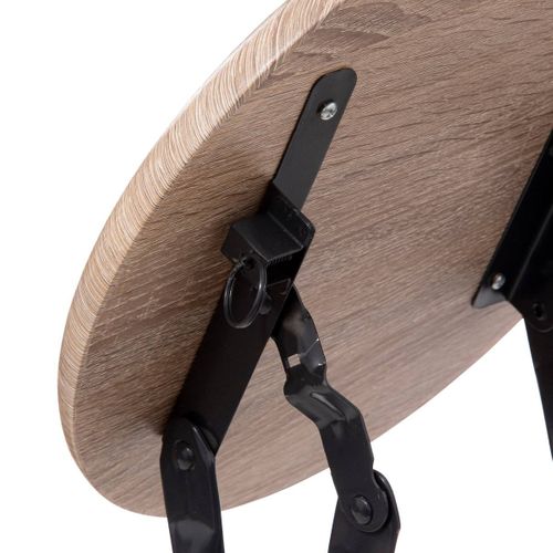 Tabouret pliant NOMADE Gris foncé / Naturel vue détaillée