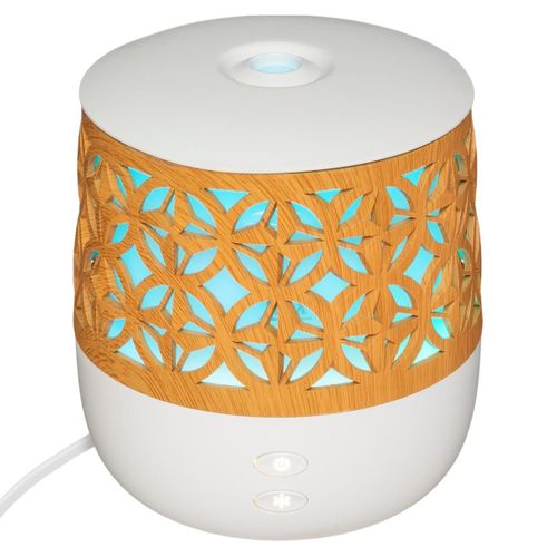 Diffuseur D'huiles Essentielles - Blanc et Effet Bois 100 Ml