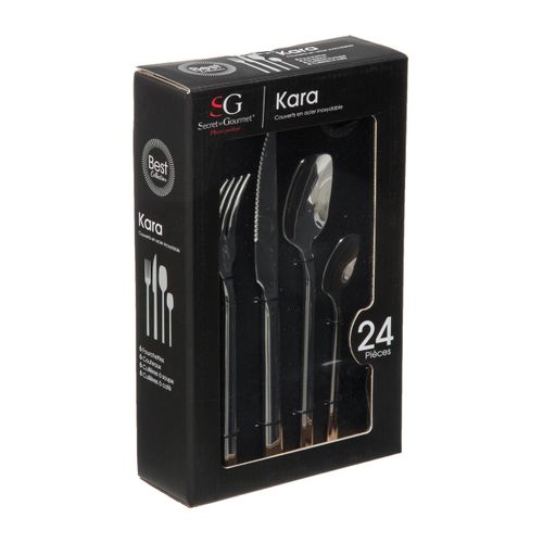 Ménagère 24 Pièces Couverts  En Inox Modèle Kara