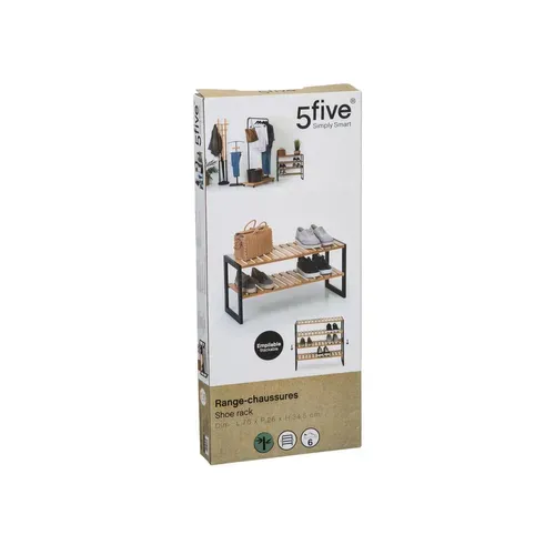 Range chaussures 6 paires BLACKBAMBOO Naturel / Noir vue d'ambiance 1