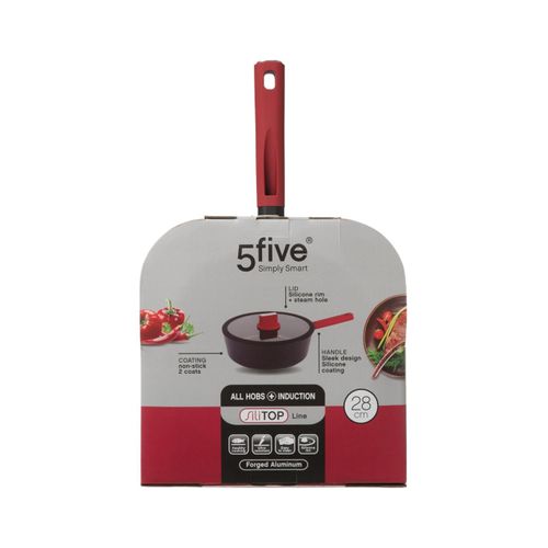 Sauteuse Avec Couvercle En Aluminium Forgé Et Poignée Silicone D 28 Cm Tous Feux Y Compris Induction