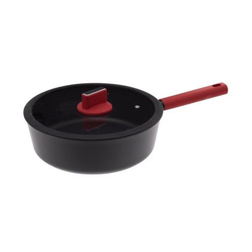 Sauteuse Avec Couvercle En Aluminium Forgé Et Poignée Silicone D 28 Cm Tous Feux Y Compris Induction