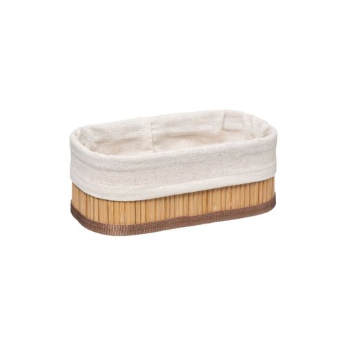 Lot De 3 Paniers En Bambou Naturel Et Polyester