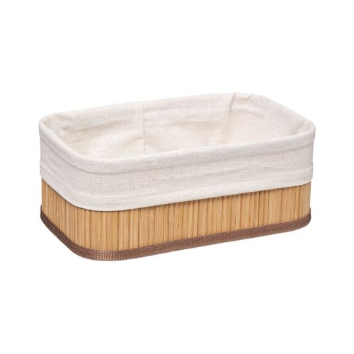 Lot De 3 Paniers En Bambou Naturel Et Polyester