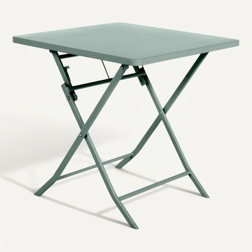 Table carré 2 personnes GREENSBORO Vert olive vue 3/4