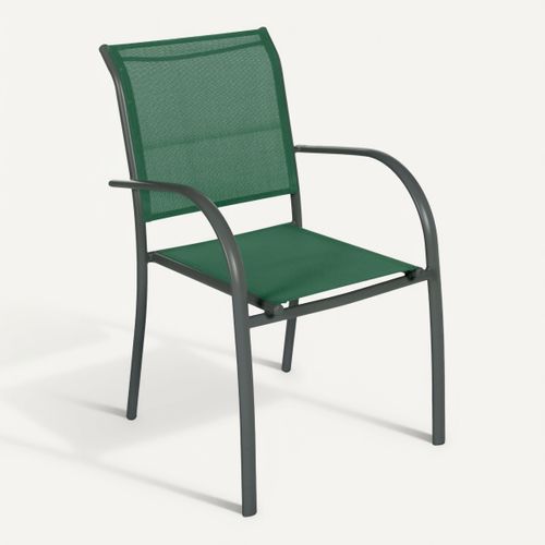 Fauteuil PIAZZA Vert olive vue 3/4