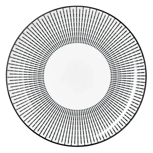 Service de vaisselle 18 pièces LUNIS Noir / Blanc