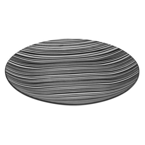 Service De Table 18 Pièces "bohemia Zèbre" 27cm Noir