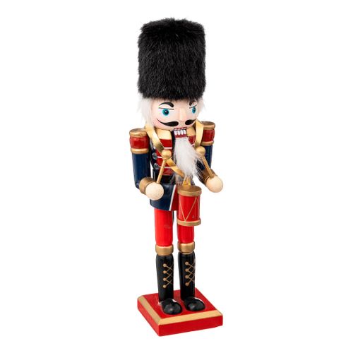 Casse noisette H. 25 cm - Bleu/rouge vue 3/4