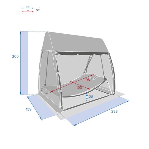 Balancelle Moustiquaire Ardoise Trinidad