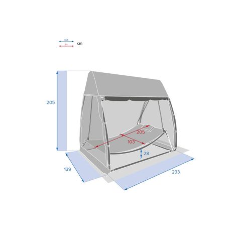 Balancelle Moustiquaire Ardoise Trinidad