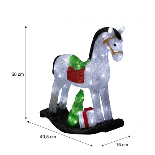 Cheval à bascule LED H. 50 cm  Multicolore