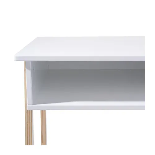 Bureau Enfant Maternelle En Bois Blanc Et Naturel H 52 Cm
