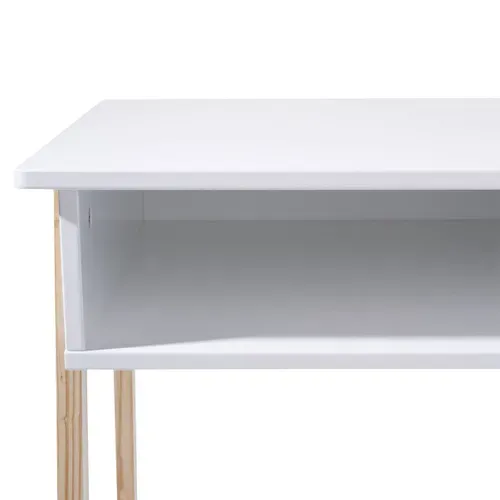 Bureau Enfant Maternelle En Bois Blanc Et Naturel H 52 Cm