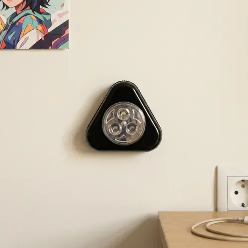 Lot de 3 spots LED à piles - Argenté vue d'ambiance 1