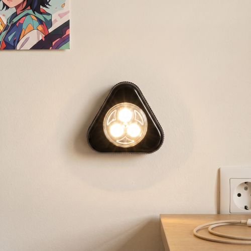 Lot de 3 spots LED à piles - Argenté
