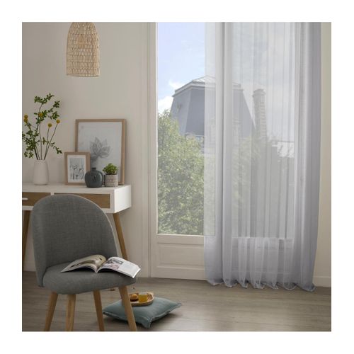 Voilage à Oeillets Gris  135 X 240 Cm