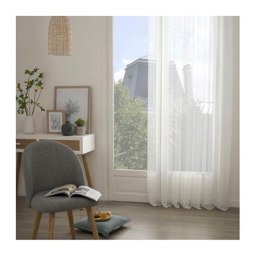 Voilage 135x240 cm MOLY Blanc vue accessoires