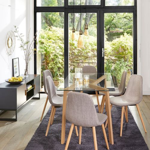 Table à Manger 150 X 80 Cm Verre Taho Atmosphera