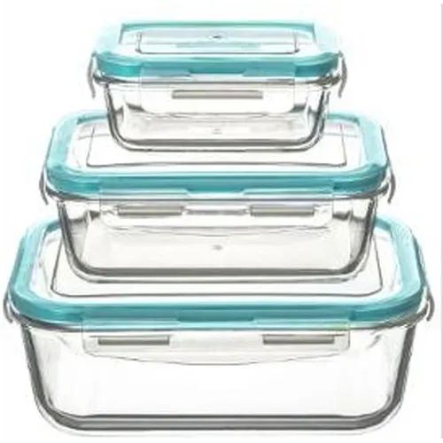 Lot de 3 boîtes CLIPEAT Bleu / Transparent vue 3/4