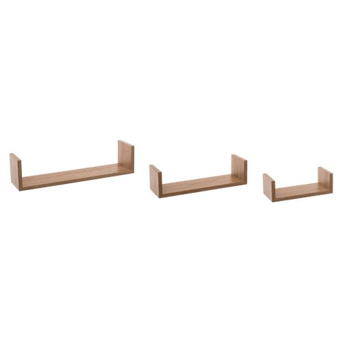 Set de 3 étagères FIXY Chêne