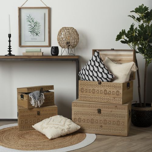 Tapis Rond En Jute Et Bord En Blanc Vieilli D 120 Cm