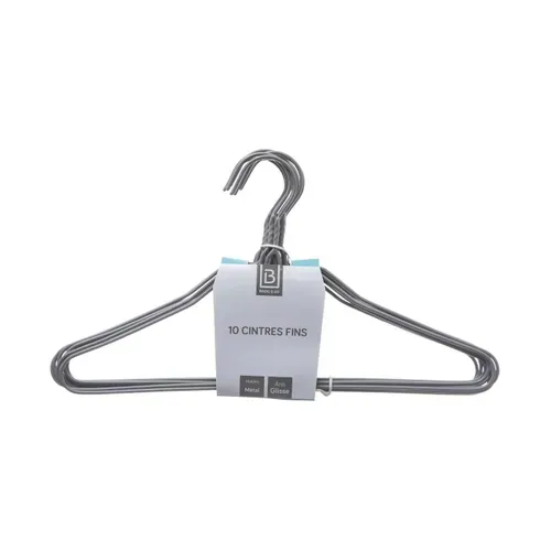 Lot De 10 Cintres En Métal Fin Anti Glisse