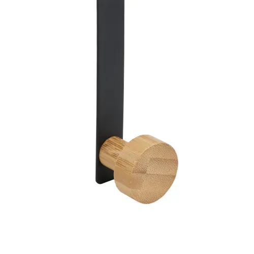 Patère de porte 1T  Noir / Naturel vue détaillée