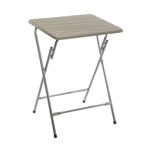 Table D'appoint Pliante En Bois Et Métal