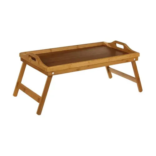 Plateau à  pied BAMBOU Naturel vue 3/4