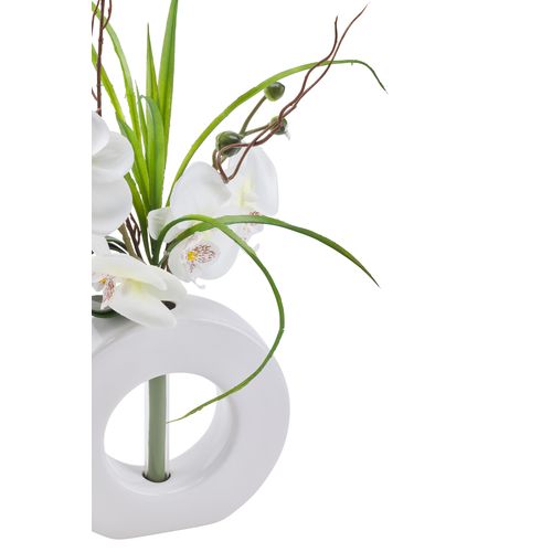 Vase Compo assortis ORCHIDEE Blanc/Noir