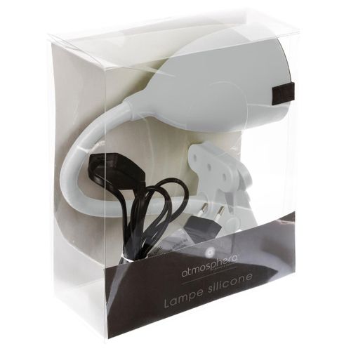 Lampe Pince En Silicone Et Métal Noir