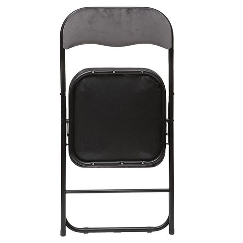 Chaise Pliante Velours Gris 5five