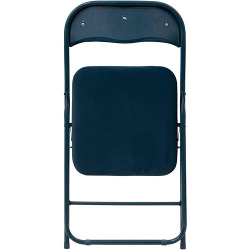 Chaise Pliante Velours Bleu 5five