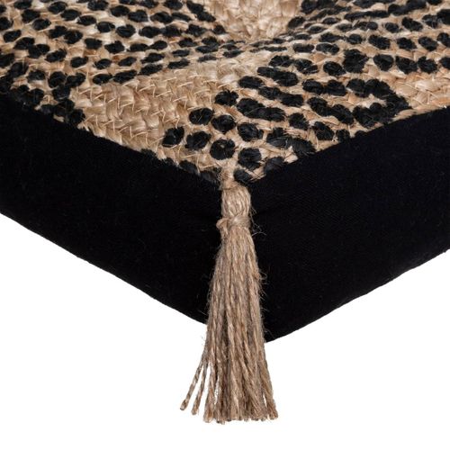 Coussin De Sol En Jute Et Coton Mandala Avec Pompons 38 X 38 Cm