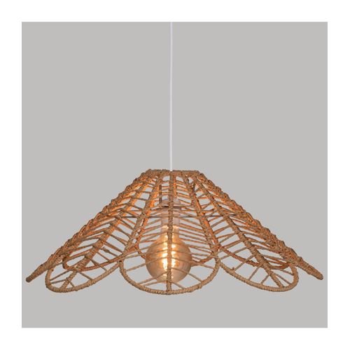 Luminaire Suspension Corde Beige D 58 Cm