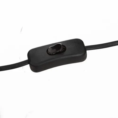 Lampe à Poser Pied En Bois Et Abat-jour Noir H 34.5 Cm
