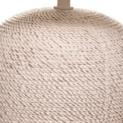 Lampe à Poser En Céramique Beige Et Abat Jour Blanc H 39.5 Cm