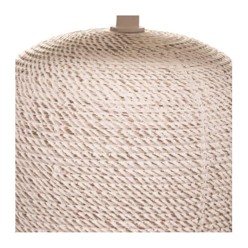 Lampe à Poser En Céramique Beige Et Abat Jour Blanc H 39.5 Cm