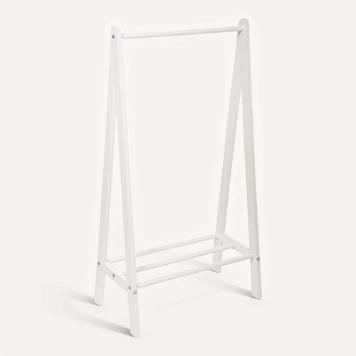 Mini Penderie Enfant Portant En Bois Blanc H 115 Cm