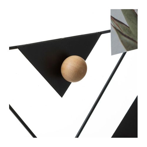 Présentoir Mural Porte Photos à Suspendre En Métal Noir