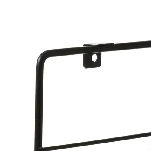 Présentoir Mural Porte Photos à Suspendre En Métal Noir