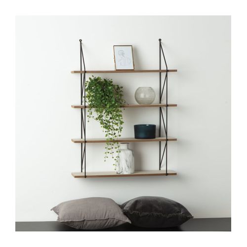 Étagere Murale En Métal Et Mdf Iris 60x80 Cm Beige