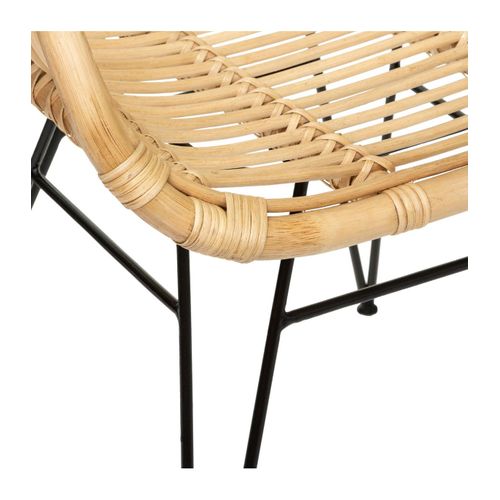 Fauteuil En Rotin Et Pieds En Métal