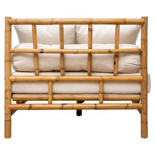 Lit Banquette "bali" En Rotin 220x90 Cm