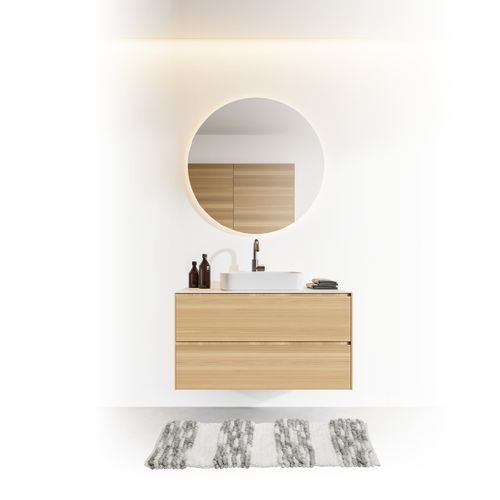 Tapis De Salle De Bain Épais Rayé Gris 50 X 75 Cm