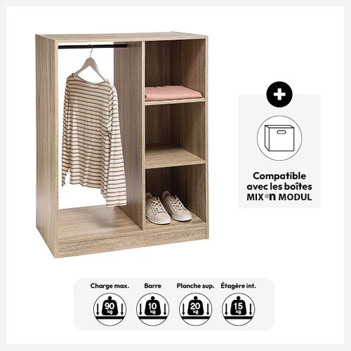 Armoire Dressing "mix N Modul" 109cm Naturel