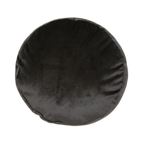 Coussin De Sol En Velours Gris Ardoise Effet Tressé  D 40 Cm